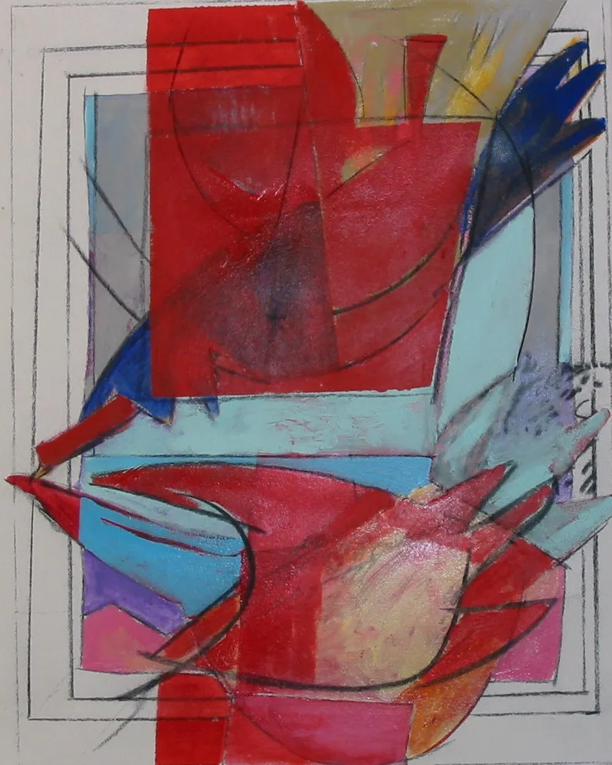 Coppia di merli rossi